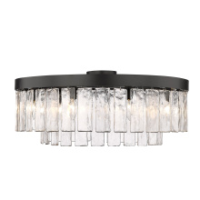 Golden 1768-9SF BLK-HWG - Golden Lighting Ciara 9-light Semi-Flush Mount in Matte Black